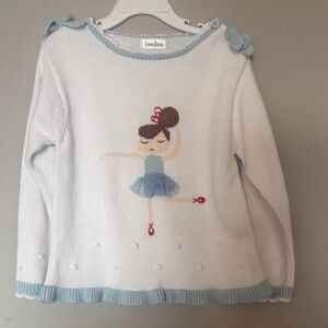 Neiman Marcus White and Blue Ballerina Sweater Girl’s Sz 4-5 years